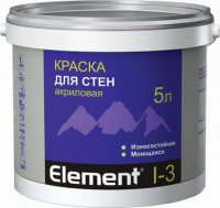 Alpa Element I-3 краска для стен акриловая износостойкая моющаяся 5л